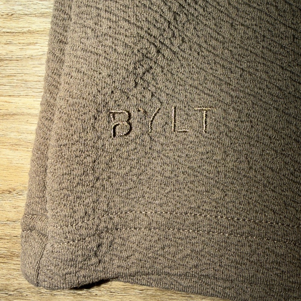 BYLT Serene Shacket Womens Small Dark Taupe Button Front Overshirt - Picture 6 of 11